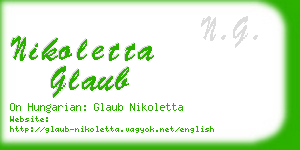 nikoletta glaub business card